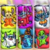3D Inflated Cartoon Halloween Stitch Tumbler PNG