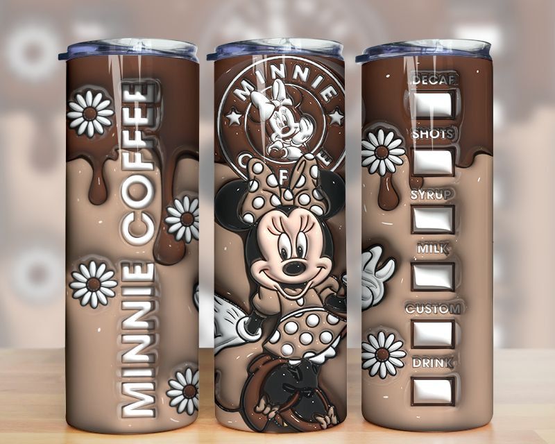 3D Inflated Minnie Coffee Tumbler PNG 3D Inflated Minnie Coffee Tumbler PNG