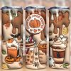 3D Inflated Pumpkin Spice Coffee Tumbler PNG