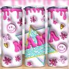 3D Inflated Retro Mama Pink Tumbler PNG