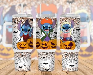 Cartoon Halloween Characters Stitch Hocus 40 oz 2 piece Tumbler Wrap