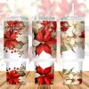 Christmas Flowers 40 oz 2 piece Tumbler Wrap