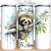 Cute Sloth Hanging Tree Tumbler PNG