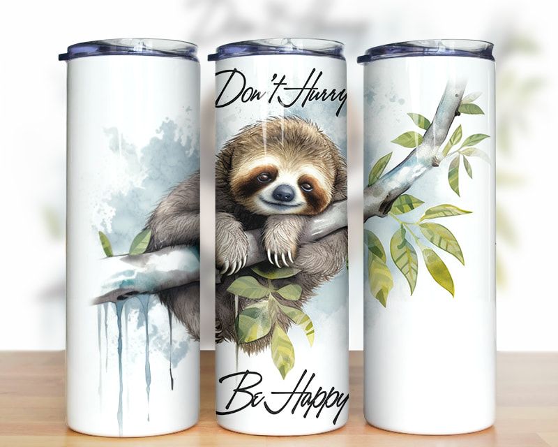 Cute Sloth Hanging Tree Tumbler PNG Cute Sloth Hanging Tree Tumbler PNG