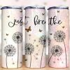 Dandelion Just Breathe Tumbler PNG