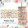 Fall Pumpkins Bonfires 16 oz Glass Can PNG File