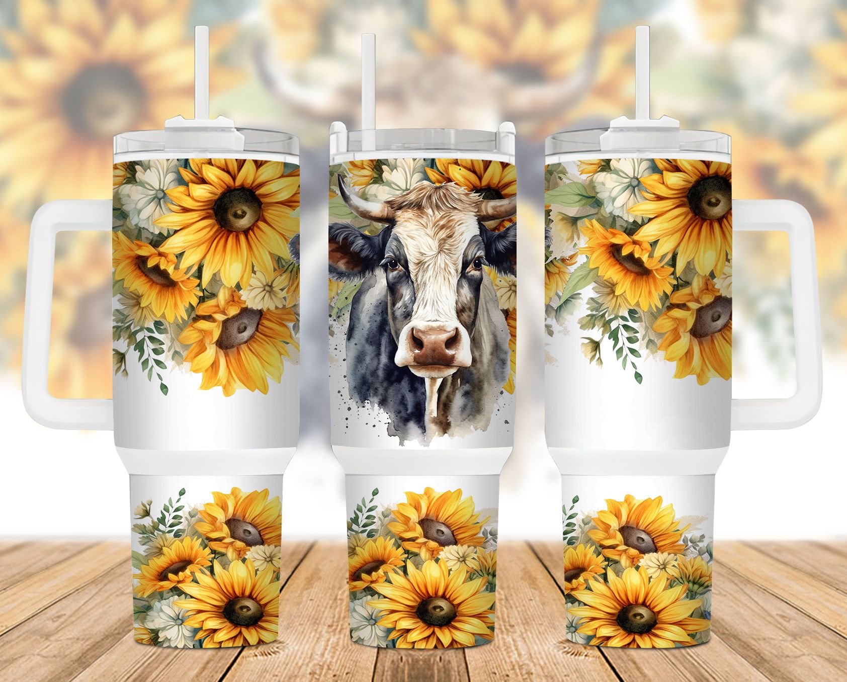 Floral Cow 40 oz 2 piece Tumbler Wrap Floral Cow 40 oz 2 piece Tumbler Wrap