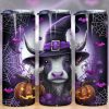Halloween Baby Highland Cow Witch Tumbler PNG