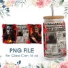 Halloween Retro Horror Killer Michael Myers 16 oz Glass Can PNG File