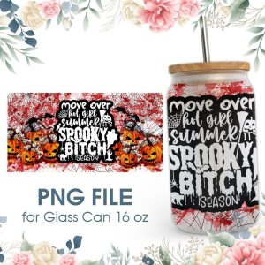 It's Spooky Bitch Season 16 oz Glass Can PNG File