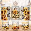 Jesus Mama Christian Cross Sunflower 40 oz 2 piece Tumbler Wrap