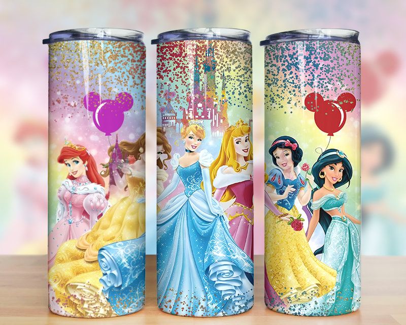 Princess Glitter Tumbler PNG Princess Glitter Tumbler PNG