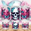 Skull and Butterflies and Roses 40 oz 2 piece Tumbler Wrap