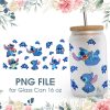 Tropical Stitch 16 oz Glass Can PNG File